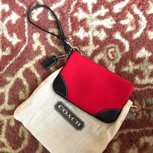 Red COACH Wristlet